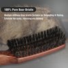 O BRUSHZOO Hair Brush, Boar Bristle Brush for Women Men Short Thin Fine Hair, Beech Handle Hairbrush for Hair Detangle Smooth