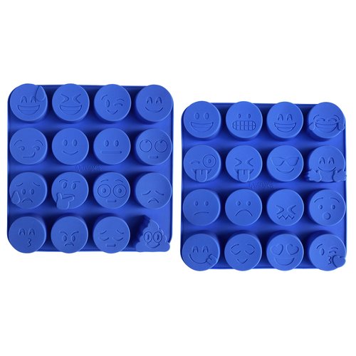 Sized Silicone Emoji Molds - 32 Cavity 2 Pack Set by Kitchen
