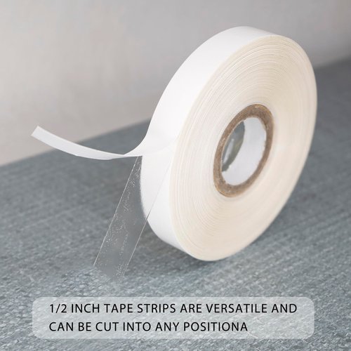 1/2"(1.27cm)*12Yards White Lace Front Wig Tape Roll Waterproof Strong Double Sided Wigs Adhesive Tape for Lace Wigs Toupee Hairpieces