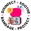 BLINGSTING First-Aid Clutch Kit - Compact Travel Case with 75 Safety Essentials First Aid Items - Rose Gold