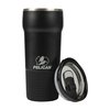 Pelican Hydration Pelican Cascade™ 22 oz Vacuum Insulated Tumbler - Recycled Stainless Steel Double Wall Travel with Dual Lid, Powder Coated Insulated Coffee Mug For Hot Cold Drinks, Jet Black