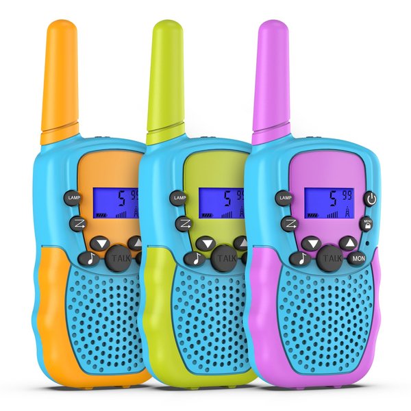 Toys for 4-12 Year Old Boys or Girls, Selieve 3 Pack Walkie Talkies Outdoor Indoor Stem Toys 3 KM Range 22 Channels 2 Way Radio, Gifts for 3-10 Year Old Boys or Girls