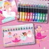 The Piggy Story Glitter Gel Crayons, Set of 12 Crayons in Dancing Star Design