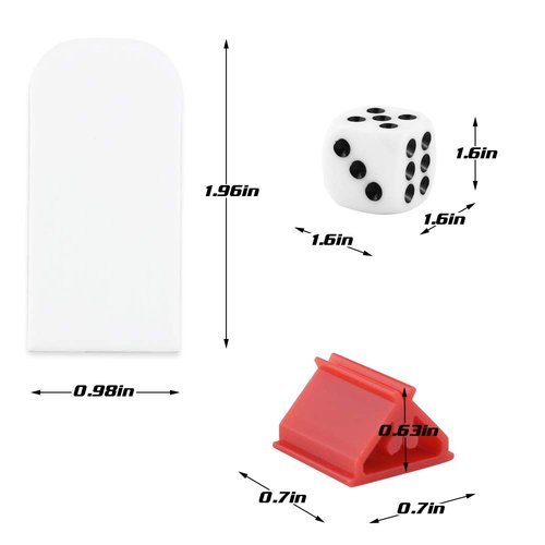 Bignc 50 Pack Colorful Game Card Stands, 50 Pieces White Blank Game Board Marker for DIY Board Game Party Favor