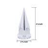 United Pacific 10569 33mm x 4 ¾” Chrome Plastic Super Spike Thread-On Nut Covers Caps, 33mm Thread-On Lug Nut Fitting, Truck Accessories - Pack of 10