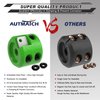 AUTMATCH Winch Cable Hook Stopper (2 Pack), Silicone Rubber Winch Stopper for Wire & Synthetic Rope, Winch Line ATV UTV, Shock Absorbent, Prevent Pulling Bounce and Abrasion, Green