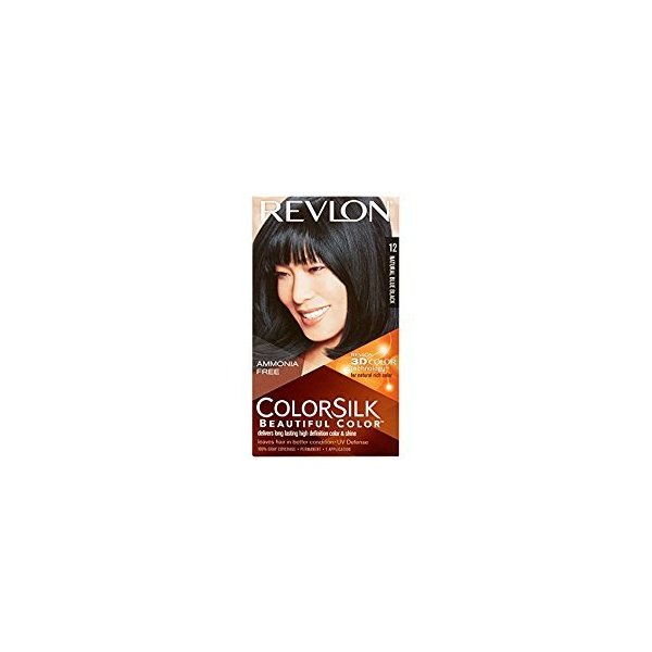 (VALUE PACK OF 3) REVLON COLORSILK BEAUTIFUL PERMANENT HAIR COLOR #12 NATURAL BLUE BLACK