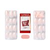 KISS imPRESS No Glue Mani Press-On Nails, French, Genuine', Light Neutral + White Tip French, Medium Size, Coffin Shape, Includes 30 Nails, Prep Pad, Instructions Sheet, 1 Manicure Stick, 1 Mini File