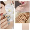5PCS Acrylic Nail Brush Set, Size 6/8/12/14/16. Kolinsky Hair,Oval Crimped Pressed Shaped Acrylic Nail Brushes,Golden Metal Handle Acrylic Powder Brush Set Professional Manicure For DIY Home Salon