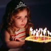 2 Pieces Girls Crystal Tiara Princess Crystal Headband Heart Rhinestone Tiara Crown for Kids Wedding Birthday Party (Classic Style)
