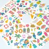 10 Sheets Hawaiian Temporary Tattoos Waterproof Hawaiian Themed Sticker with Palm Tree Pineapple Tropical Beach Party Supplies Summer Party Favors for Birthday Party Summer Decoration