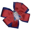 Rocket Pinwheel Hair Bow 4" Red & Blue