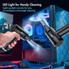 Maxisola Electric Compressed Air Duster, 3-Gear Dust Blower for Computers Cordless PC Dusters Keyboard Electronics Cleaning Kit - 50000RPM 6000mAh Rechargeable with LED Light Display