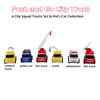 6 PCS Friction Power City Builder Construction Cars for Kids Boys Girls with Police Car, Ambulance, Fire Truck, Concrete Mixer Truck, Crane, Excavator