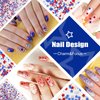 12 Boxes Independence Day Nail Glitter 4th of July Nail Art Star Sequins Holographic Red Blue Silver Mixed Star Hexagon Circles Nail Sequins Confetti 3D Nail Art for Women Girls Makeup Nail Decoration