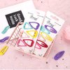 60 Pcs Non-Slip Snap Hair Clips with 60 Pcs Elastic Hair Bands Candy Color Metal Barrettes Star Butterfly Heart Hairpin for Kids Girls and Women Hair Accessories
