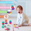 esycooying 40PCS Silicone Stacking Rocks Building Blocks, Sensory Toddler Learning Montessori Toys for 3 Year Old, Preschool Classroom Must Haves, Educational STEM Toys with Girls Boys Gifts