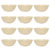 TrueCraftware- 15 oz Nappie Bowl Tan Color Melamine Set of 12- Dishwasher Safe Break-Resistant Reusable Bowls Serving Soup Bowl Broth Cups Soup Bowls Ice Cream Dipping Sauce