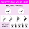 HAMJOYS Lashes Clusters 40D 0.07 D Curl Cluster Lashes Extension Individual Lashes 14-18mm Tray Faux Mink Lash Clusters Extensions Individual Lashes lashes wispy DIY Eyelash (40D-0.07D-14-18mm)