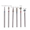 MZCMSL Russian Cuticle Drill Bit Set with Case,6pcs Cuticle Remover Bits (Needle,Ball,Flame,Cylinder,Tapered),Diamond Nail Bit Stone Bit