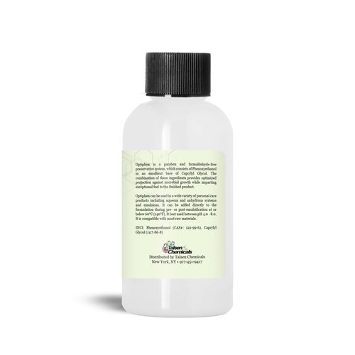 Talsen Chemicals Optiphen Preservative (2 Oz / 60 mL) Optiphen Natural Preservative for Cosmetics Water Soluble Paraben Free Broad Spectrum Preservative for Lotion Making