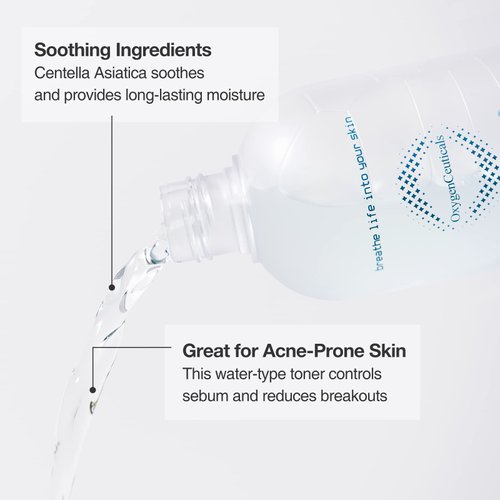 OxygenCeuticals Skin Balancing Toner for Combination, Oily, Blemish-Prone Skin, Pore Reducing, pH Balancing, Blemish Control, Hypoallergenic, Non-Comedogenic, 4.23 fl.oz