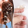 12 Pcs Pearl Hair Pins Bridal Hair Pins U Shaped Pearl Hair Clips Pearl Hair Accessories Hair Pearls Decorative Hair Pins Pearl Bobby Pins for Brides Bridesmaid Women Girls