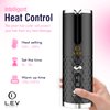 LEV Automatic Curling Iron Hair Curler | Auto Shut-Off Function for Safety | Portable & Curling Wand | Ceramic Rotating Automatic Hair Curler | USB Hair Curling Iron - Black