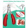 Podiatrist Toenail Clippers, Professional Thick Toenail Clippers for Thick & Ingrown Nails, Wide Jaw Opening Nail Clippers Set Toenail Clippers for Ingrown Manicure, Pedicure, Men, Women, Seniors