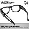 Yogo Vision Fit Over Blue Light Blocking Glasses and Computer Eyewear Wear Over Your Eyeglasses and Readers