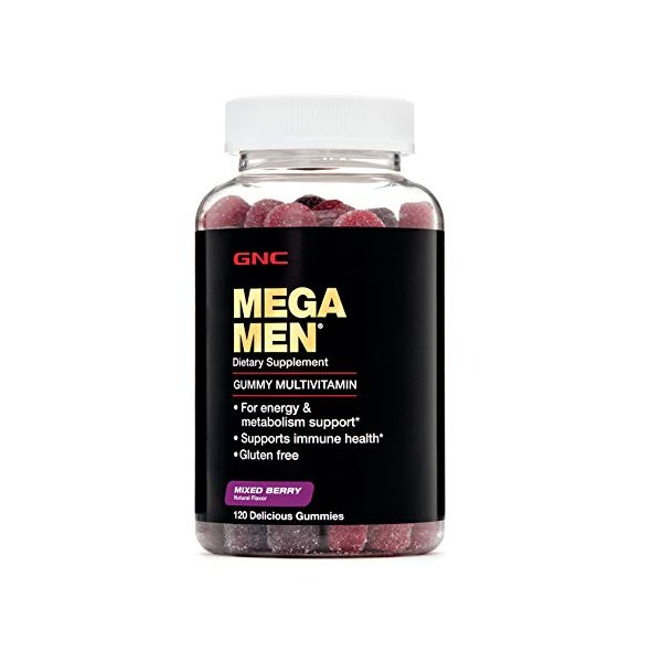 GNC Mega Men Gummy Multivitamin 120 Gummies - Mixed Berry