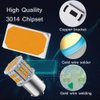 Melphan-Auto 1156 Bulb Amber Yellow, 1141 1003 BA15S Led, 12V-24V 54-SMD 3014 Chips LED Bulbs for RV Camper Trailer Trunk Vehicle Interior Lights Tail Backup Reverse Lights Parking Lights 4pcs