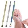 3 Pack Stainless Steel Cuticle Pusher Professional Double-Ended Nail Cuticle Kit Dead Skin Cuticle Trimmer Stick Manicure Polish Tools for Home Manicure Beauty Salon