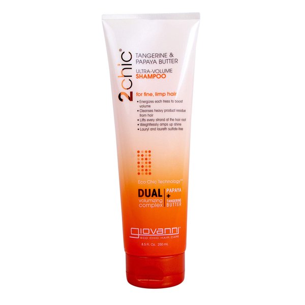 Giovanni Cosmetics 2chic Ultra-Volume Shampoo, Tangerine/Papaya Butter, 8.5 Ounce