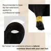 Full Shine Itip Human Hair Extensions Natural Human Hair Black Hair Extension Real Hair 40g/50s Microbead Hair Extensions Human Hair 18inch