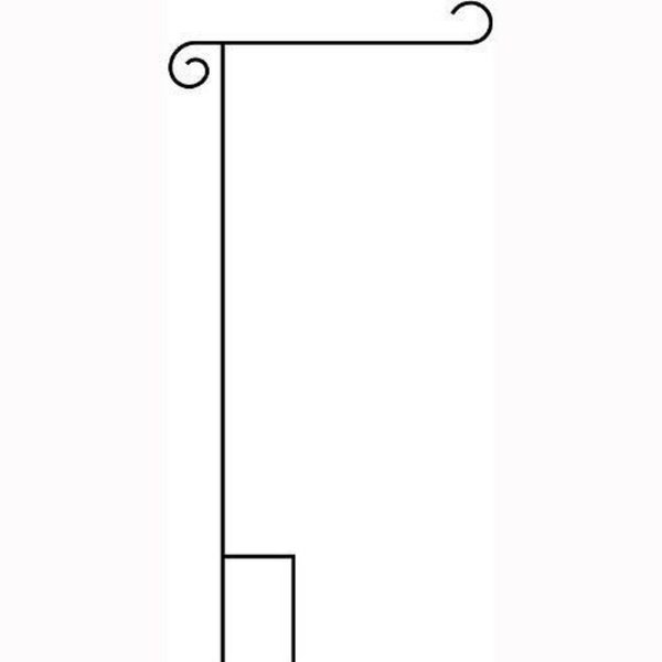 AES Wholesale Lot 6 Powder Coated Wrought Iron Garden Flag Stand (18" w / 38" h)