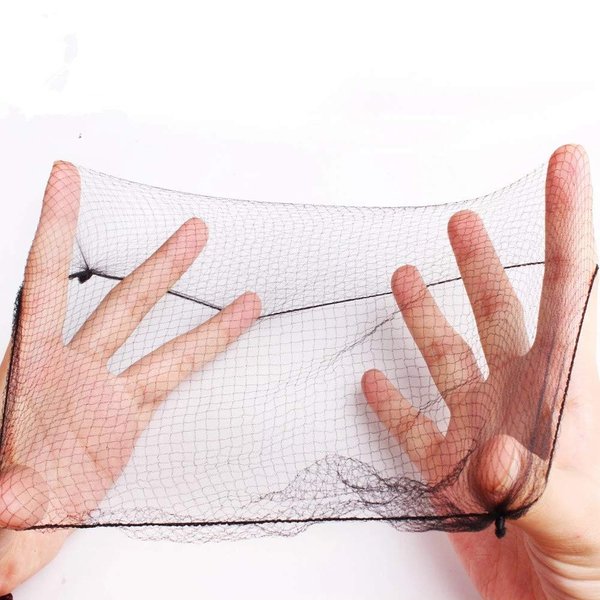 60 Pack Brown Invisible Elastic Edge Hair Nets,length 20 Inches with 1/4 Inches Opening,Lightweight Dancing Hairnets One Size Fits All for Women, Girls