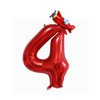Airplane 4th Birthday Party Decorations Balloons，40inch Red Number Balloons 4，4th Birthday Decorations for Boys Airplane Birthday Party Supplies (Red Airplane Numbers 4)