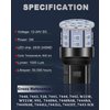 LEDYOTRY 7440 7443 LED Bulb Red for Tail Brake Lights, 12V-24V Super Bright Low Power 7441 7444 W21W T20 LED Bulb Replacement for Brake Lights, Tail Lights, Turn Signal Stop Lights (Pack of 4)