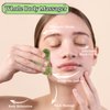 Dimeho Gua Sha Facial Tool Jade Stone Skin Care Massager Guasha Jawline Sculpting Face Stone for Beauty Muscle Tensions Puffiness Women Men Drainage Aesthetic