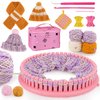 AHCo. Knitting Loom Kit for Beginners, Creative Craft Toy for Girls Ages 7 8 9 10 11 12 with Storage Bags Yarns Knitting Tools, Fantastic DIY Gifts Knit Hat Scarf Coaster