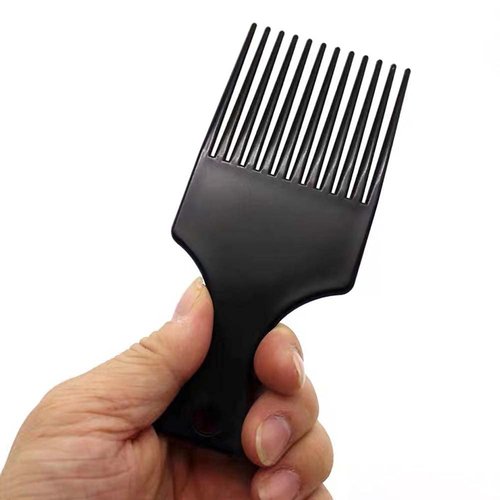 BlingKingdom Plastic 6.3 Inch Smooth Wide Hair Pick Comb Afro Hair Comb Hairdressing Styling Tool for Natural Curly Hair Thick Hair (Black)