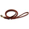 Ray Allen Mfg Signature K9 Braided Leather Leash, 4-Feet x 1/2-Inch, Burgundy