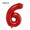 Airplane 6th Birthday Party Decorations Balloons，40inch Red Number Balloons 6，6th Birthday Decorations for Boys Airplane Birthday Party Supplies (Red Airplane Numbers 6)