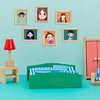 Exceart 6Pcs 1/12 Wood Dollhouse Furniture Unfinished Mini Photo Frame Artificial Miniature Scene Model DIY Wall Art Painting Toys for Nursery Room Photo Props
