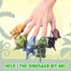 AUKSKY 6 Pack Dinosaur Collectible Figure, Snap Squad Dinosuar Toys with Movable Mouth, Dino Toys for Kids 3, 4, 5, 6+, Dinosaur Figures Gifts for Hallowen, Easter, Christmas, Birthday, Thanksgiving