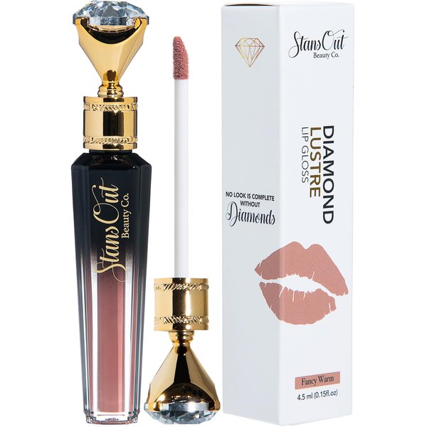 StansOut Beauty Diamond Lustre Fancy Warm Hydrating Lip Gloss | Cute Nude Moisturizing Butter-Smooth Colors | Shades for Naturally Plump & Pout, Sparkling clear finishes & Glossy Choices.