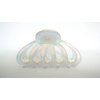 Medium clear frosted white spotted Iridescent hair claw clip