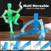 BOZOBO Luminous T13 Action Figure Set, 2PCS Titan 13 Robot Action Figure 3D Printed T13 Action Figure Articulated, Lucky 13 Gift for Collectors Desktop Decorations, Grow in The Dark Blue & Green