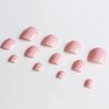 KXAMELIE Solid Color Square Press on Toenails Short,Glossy Fake Toenails Press on Nails Acrylic Toe Nails,Reusable Baby Pink Toenails Fake Toe Nails Natural in 24 PCS,Seamless Fit Toe Nails Glue on
